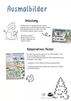 Vorschau - Mal- und Bastelvorlagen - Ausmalbilder „Gemeinsam erleben wir ..“/ Winter - Seite 1