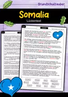 Vorschau - Arbeitsblätter - Lückentext Somalia - Deckblatt
