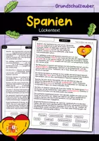 Vorschau - Arbeitsblätter - Lückentext Spanien - Deckblatt