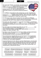 Vorschau - Arbeitsblätter - Lückentext USA - Seite 1