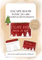 Vorschau - Arbeitsblätter - ESCAPE ROOM Weihnachten MATHE ZR 1000 Klasse 3/4 - Deckblatt