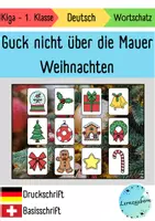 Vorschau - Spiele - Guck nicht über die Mauer: Weihnachten (Wortschatz) - Deckblatt