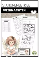 Vorschau - Arbeitsblätter - Weihnachten - Stationenbetrieb - Arbeitsheft - Deckblatt