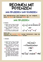 Vorschau - Arbeitsblätter - Rechnen mit Potenzen - Multiplizieren und Dividieren - Seite 3