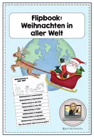 Vorschau - Stationenlernen - Flipbook: Weihnachten in aller Welt - Deckblatt