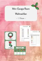 Vorschau - Arbeitsblätter - Mini-Escape Room: Weihnachten (Kl. 1) - Deckblatt