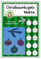 Vorschau - Mal- und Bastelvorlagen - Mobiles Christbaumkugeln Baumschmuck Weihnachten - Deckblatt
