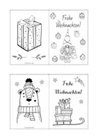 Vorschau - Mal- und Bastelvorlagen - Weihnachtskarten zum Ausmalen und Ausschneiden - Seite 2