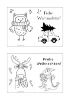 Vorschau - Mal- und Bastelvorlagen - Weihnachtskarten zum Ausmalen und Ausschneiden - Seite 3