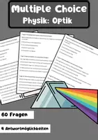 Vorschau - Arbeitsblätter - 60 Multiple-Choice-Fragen zum Thema Optik in der Physik - Deckblatt