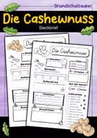 Vorschau - Arbeitsblätter - Steckbrief Cashewnuss - Deckblatt