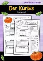 Vorschau - Arbeitsblätter - Steckbrief Kürbis - Deckblatt