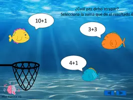Vista previa - Interactivos - ¡A pescar! Juego de sumas - página 2