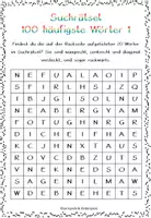 Vorschau - Arbeitsblätter - 100 häufigste Wörter - Suchsel - Seite 3