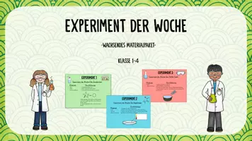 Vorschau - Arbeitsblätter - Experiment der Woche - wachsendes Materialpaket - Deckblatt