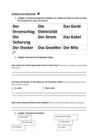 Vorschau - Arbeitsblätter - Bilingualer Unterricht Spanisch Deutsch Naturkunde (Strom) - Deckblatt
