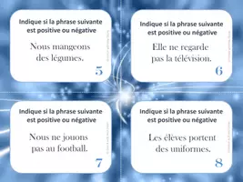 Aperçu - Cartes d'exercices - La phrase négative - 40 Cartes à tâches - Page 2