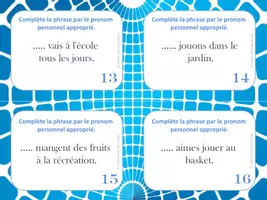 Aperçu - Cartes d'exercices - 20 cartes à tâches - Le pronom / FRENCH GRAMMAR TASK CARDS - Page 3