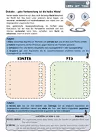 Vorschau - Arbeitsblätter - Debatte - gute Vorbereitung ist die halbe Miete! - Deckblatt
