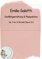 Vorschau - Arbeitsblätter - Emilia Galotti I Konfliktgestaltung & Manipulation I Szene IV 1 - Deckblatt