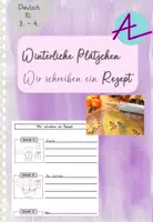 Vorschau - Arbeitsblätter - Wir schreiben ein Rezept - Plätzchen - Deckblatt