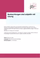 Vorschau - Arbeitsblätter - Beobachtung sind subjektiv_Lösung - Deckblatt