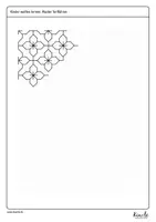 Vorschau - Arbeitsblätter - Florale Muster fortführen und anmalen (Parkettierung) - Seite 1