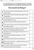 Vorschau - Arbeitsblätter - Lesespaziergang L2 "Was macht die Polizei?" Achtung, Notfall! DaZ / DaF / Deutsch / Sachunterricht - Seite 3