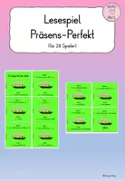 Vorschau - Spiele - Lesespiel Präsens-Perfekt - Deckblatt