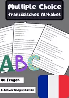 Vorschau - Arbeitsblätter - 40 Multiple-Choice-Fragen französisches Alphabet - Deckblatt