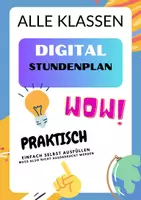 Vorschau - Stundenentwürfe - Digital Stundenplan - PRAKTISCH für SchülerInnen-einfach ausfüllen! - Deckblatt