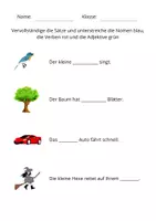 Vorschau - Arbeitsblätter - Nomen Verben Adjektive - Wortarten - 2. Klasse - Deutsch - Seite 2