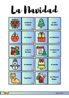 Vista previa - Juegos / Gamificación - Tarjetas navidad - Vocabulario. Español - ELE - página 2
