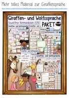 Vorschau - Mal- und Bastelvorlagen - Giraffensprache - Poster und Ausmalbild - Seite 3