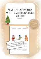Vorschau - Arbeitsblätter - Mathematisches Weihnachtsrätsel ZR 1000 Klasse 3/4 (Version 1) - Deckblatt
