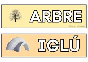 Vista previa - Refuerzo / NEE / Materiales de apoyo - Vocabulari hivern montessori Català / Castellano - página 1