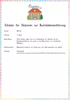 Vorschau - Anderer Materialtyp - Buchstabeneinführung: Schilder für Lernstationen (Bilderrahmen) - Deutsch - Kl. 1/2 - Seite 1