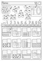 Vorschau - Arbeitsblätter - Zahl 10 (Zahldarstellung, Zahlzerlegung, Plus, Minus) - Seite 2