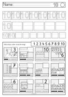 Vorschau - Arbeitsblätter - Zahl 10 (Zahldarstellung, Zahlzerlegung, Plus, Minus) - Seite 3
