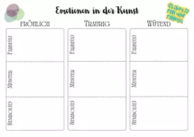Vorschau - Arbeitsblätter - Emotionen in der Kunst - ein Arbeitsblatt - Seite 1