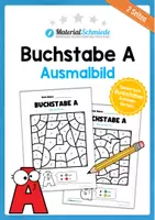 Vorschau - Arbeitsblätter - Bundle: 52 Ausmalbilder Buchstaben A-Z - Seite 1