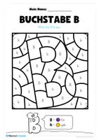 Vorschau - Arbeitsblätter - Buchstabe B/b: Ausmalbilder - Seite 1