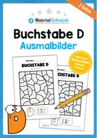 Vorschau - Arbeitsblätter - Buchstabe D/d: Ausmalbilder - Deckblatt
