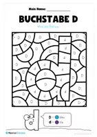 Vorschau - Arbeitsblätter - Buchstabe D/d: Ausmalbilder - Seite 2