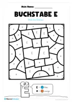 Vorschau - Arbeitsblätter - Buchstabe E/e: Ausmalbilder - Seite 1