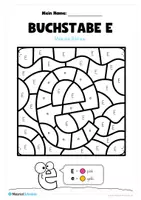 Vorschau - Arbeitsblätter - Buchstabe E/e: Ausmalbilder - Seite 2