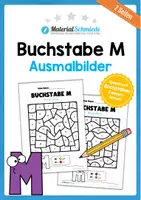 Vorschau - Arbeitsblätter - Buchstabe M/m: Ausmalbilder - Deckblatt