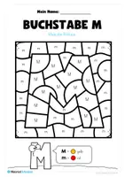Vorschau - Arbeitsblätter - Buchstabe M/m: Ausmalbilder - Seite 1