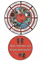 Vorschau - Aufgabenkarten - Legekreis "Was machen die Feuerwehrleute?" Achtung, Notfall! DaZ / DaF / Deutsch - Seite 1