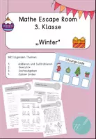 Vorschau - Spiele - Mathe Escape Room "Winter" (3.Klasse) - Deckblatt
